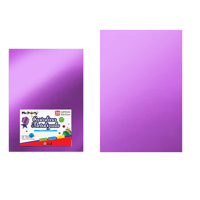Cartulina metalizada violeta 50*70cm 20pcs