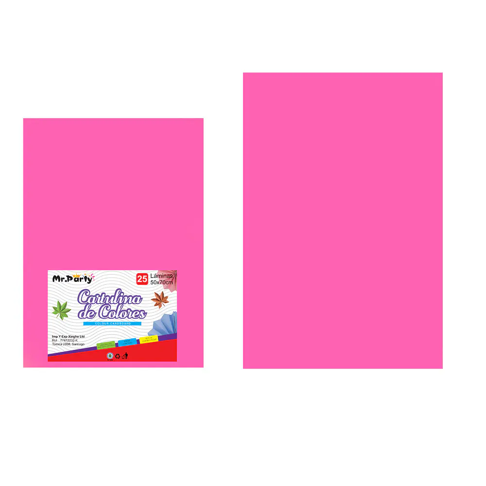 Cartulina rosado 50*70cm 25pcs