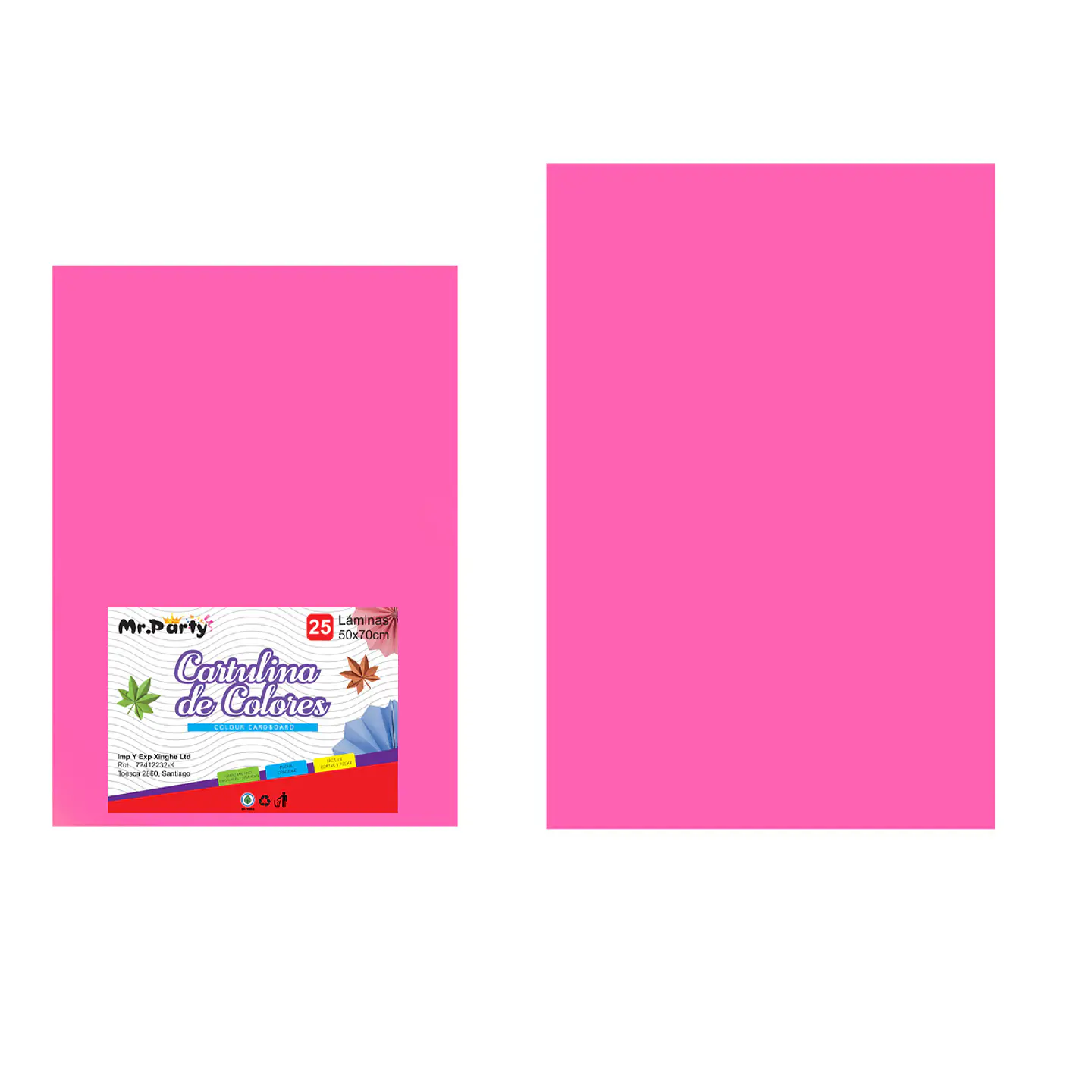 Cartulina rosado 50*70cm 25pcs 1