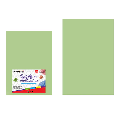 Cartulina verde claro 50*70cm 25pcs