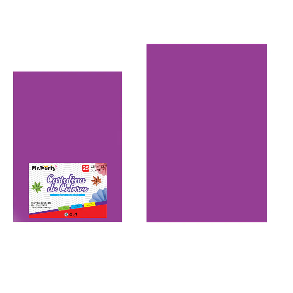 Cartulina violeta 50*70cm 25pcs
