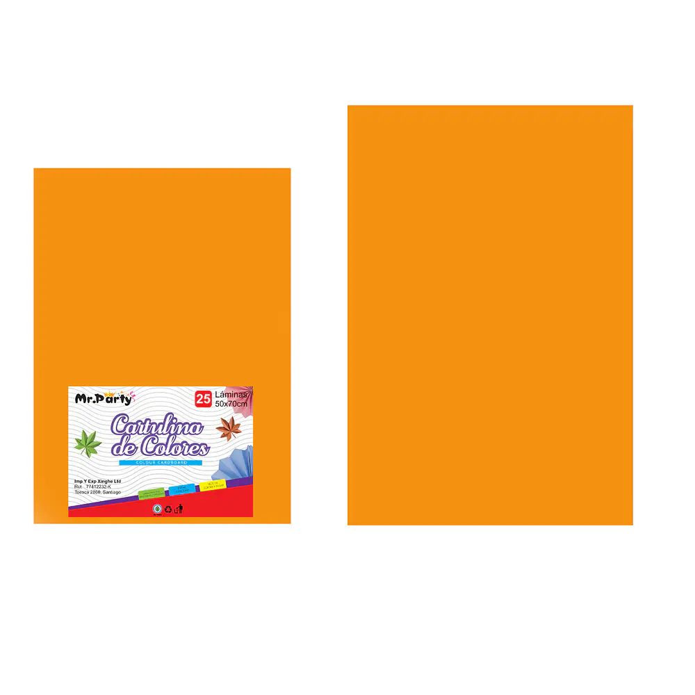 Cartulina naranja 50*70cm 25pcs