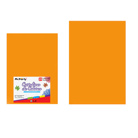 Cartulina naranja 50*70cm 25pcs