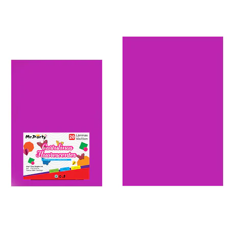 Cartulina fluorescente violeta 50*70cm 20pcs