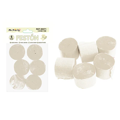 Festón de fiesta decorativo beige 3.5cm*10m 6pcs