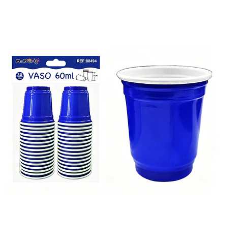 Vasos plásticos shot desechable azul marino 60ML 30pcs