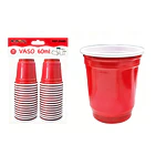 Vasos plásticos shot desechable rojo 60ML 30pcs