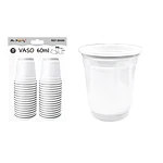 Vasos plásticos shot desechable blanco 60ML 30pcs