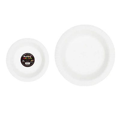 Plato de papel blanco 18cm 50pcs