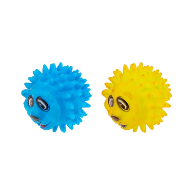 Pelota con púas con forma de cara de perro color aleatorio 8*7.5cm