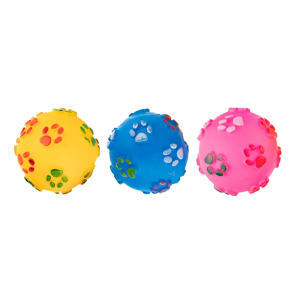 Pelota con huellas de patas 10*10cm color aleatorio