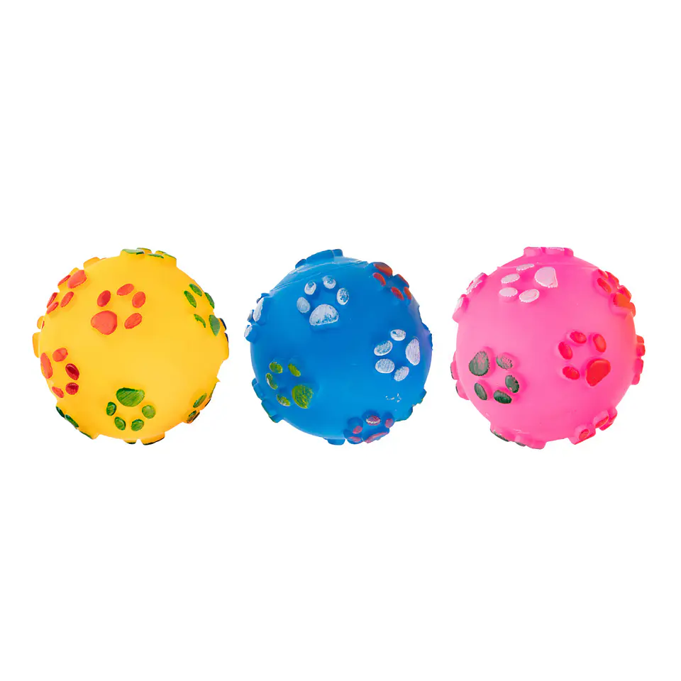 Pelota con huellas de patas 10*10cm color aleatorio 1