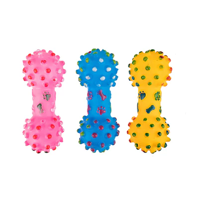 Juguete para perro mancuerna 16*6cm color aleatorio