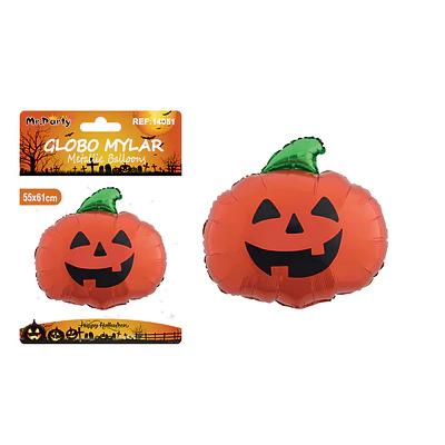 Globo mylar metálico mini calabaza Halloween 55*61cm
