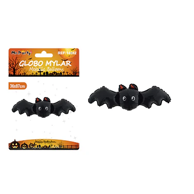 Globo mylar metálico murciélago demonio Halloween 36*87cm