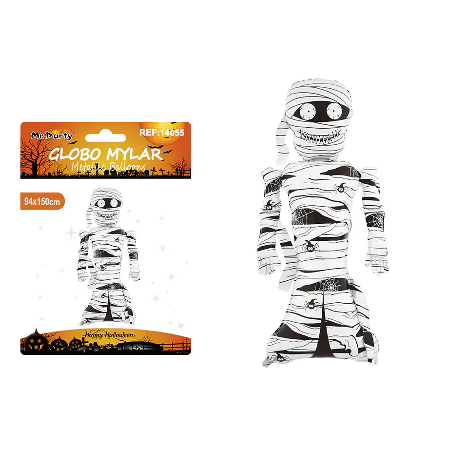 Globo mylar metálico momia grande Halloween 94*150cm 1