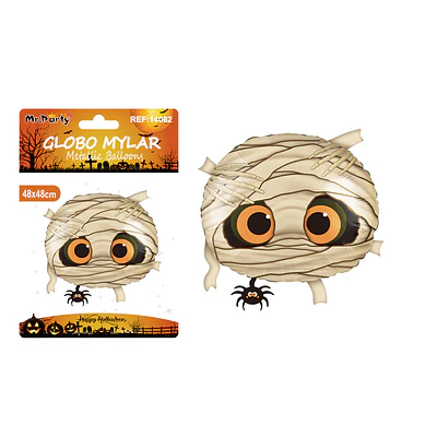 Globo mylar metálico cabeza de momia Halloween 48*48cm