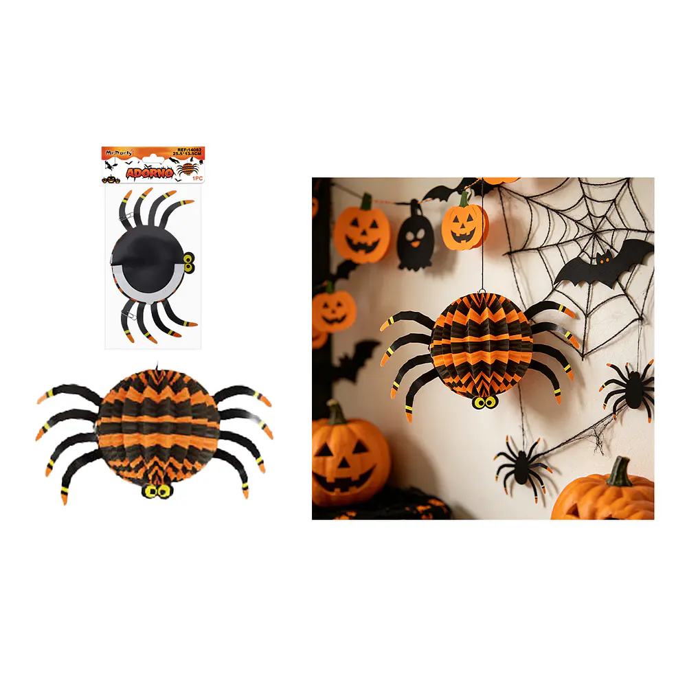 Adorno colgante Halloween araña 25.5cm