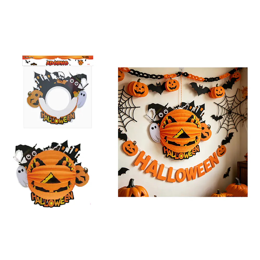 Adorno colgante Halloween calabaza 30cm
