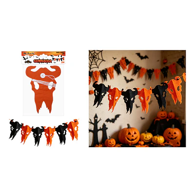 Guirnalda Halloween calavera de toro 2m