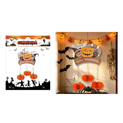 Guirnalda colgante Halloween calabaza y amigos
