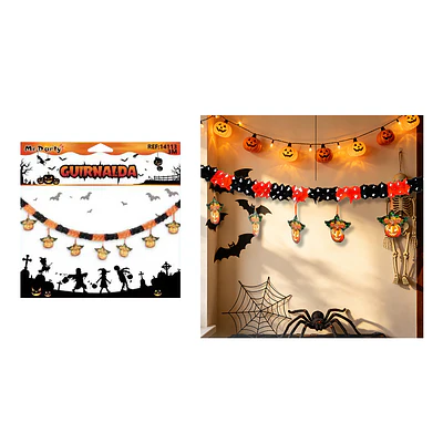 Guirnalda Halloween calabazas colgantes 3m