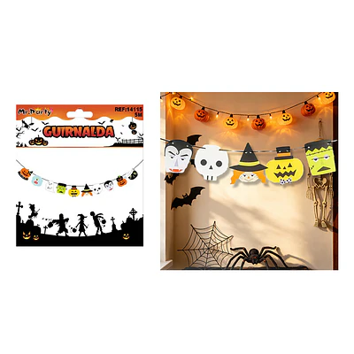 Guirnalda Halloween monstruos y personajes 5m