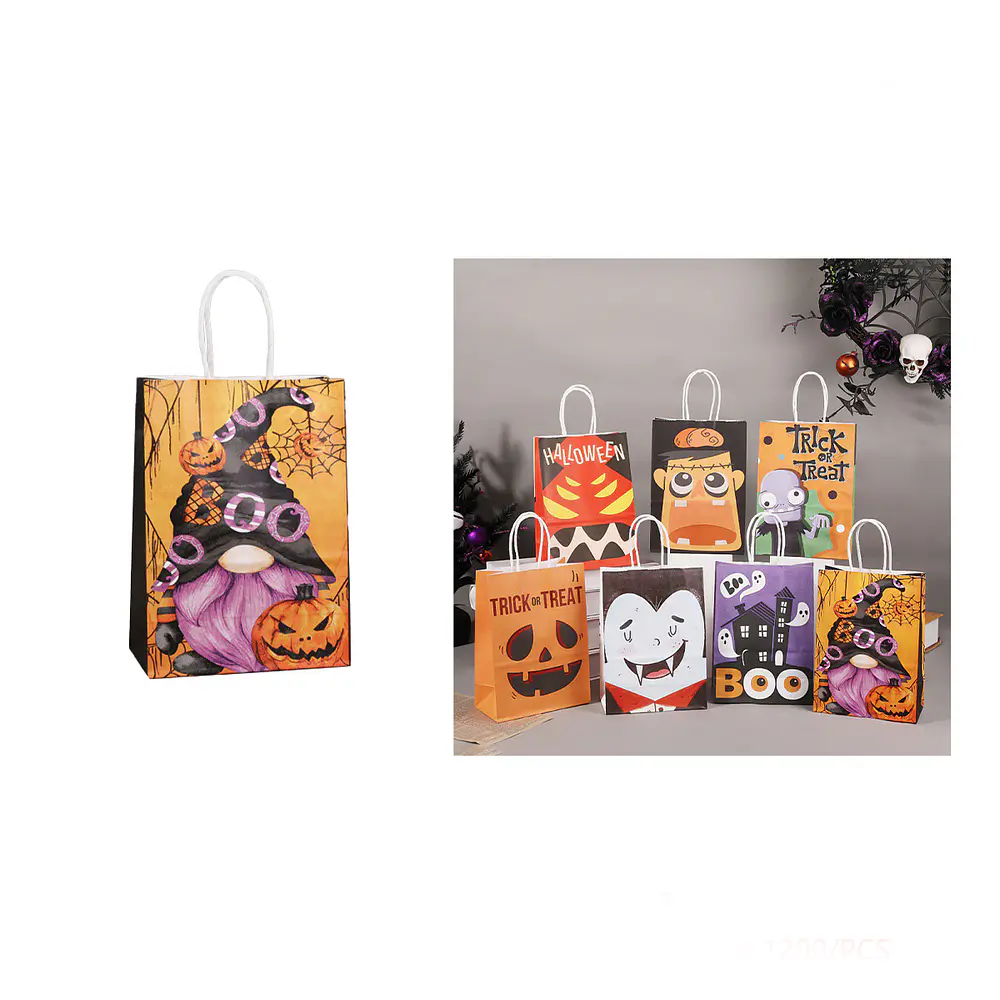 Bolsa de papel para dulces Halloween Diseño Aleatorio 12pcs