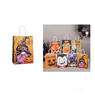 Bolsa de papel para dulces Halloween Diseño Aleatorio 12pcs