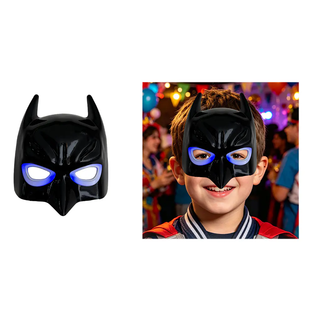 Máscara de Batman con luz LED para niño 16*18cm