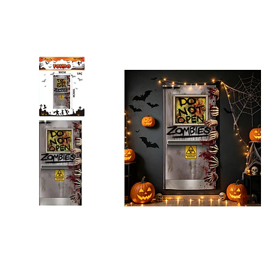 Fondo decorativo para puerta Halloween zombies 90*180cm