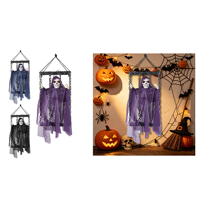 Figura decorativa Halloween La Parca con túnica desgarrada 45*75cm Color Aleatorio
