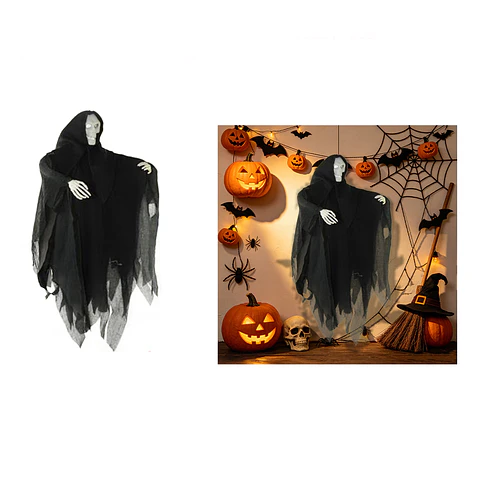 Adorno colgante Halloween esqueleto enjaulado con cadenas 46*78cm