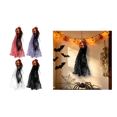 Adorno colgante Halloween cabeza de calabaza con pelo largo 7*35cm Color Aleatorio