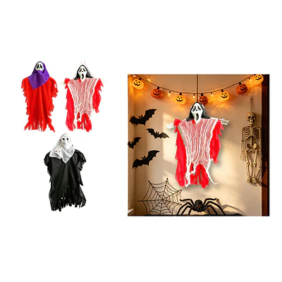 Adorno colgante Halloween fantasma flotante con túnica desgarrada 30*40cm Diseño Aleatorio