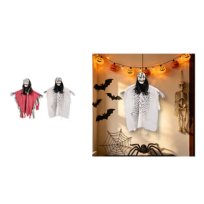 Adorno colgante Halloween fantasma flotante con túnica y brazos 50*53cm Diseño Aleatorio