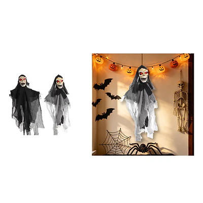 Adorno colgante Halloween calavera flotante con túnica desgarrada 29*35cm Color Aleatorio