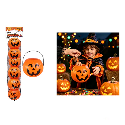 Set de baldes para dulces Halloween calabaza 6*7cm 6pcs