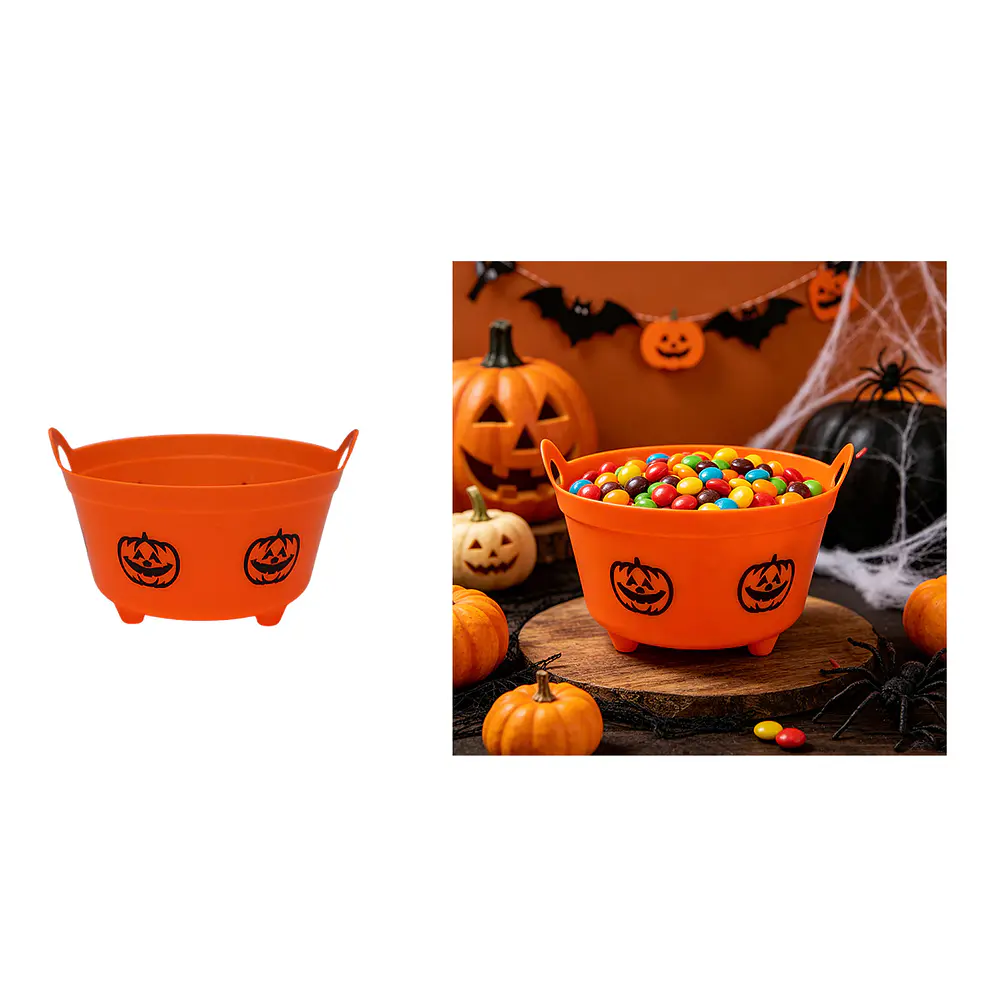 Bowl dulcero para Halloween calabaza naranja 9*13cm