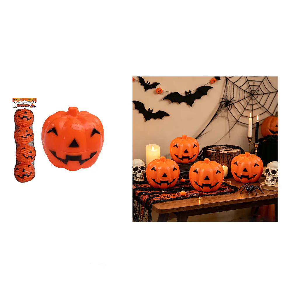 Set de cajas para dulces con tapa Halloween calabaza 7*8cm 4pcs