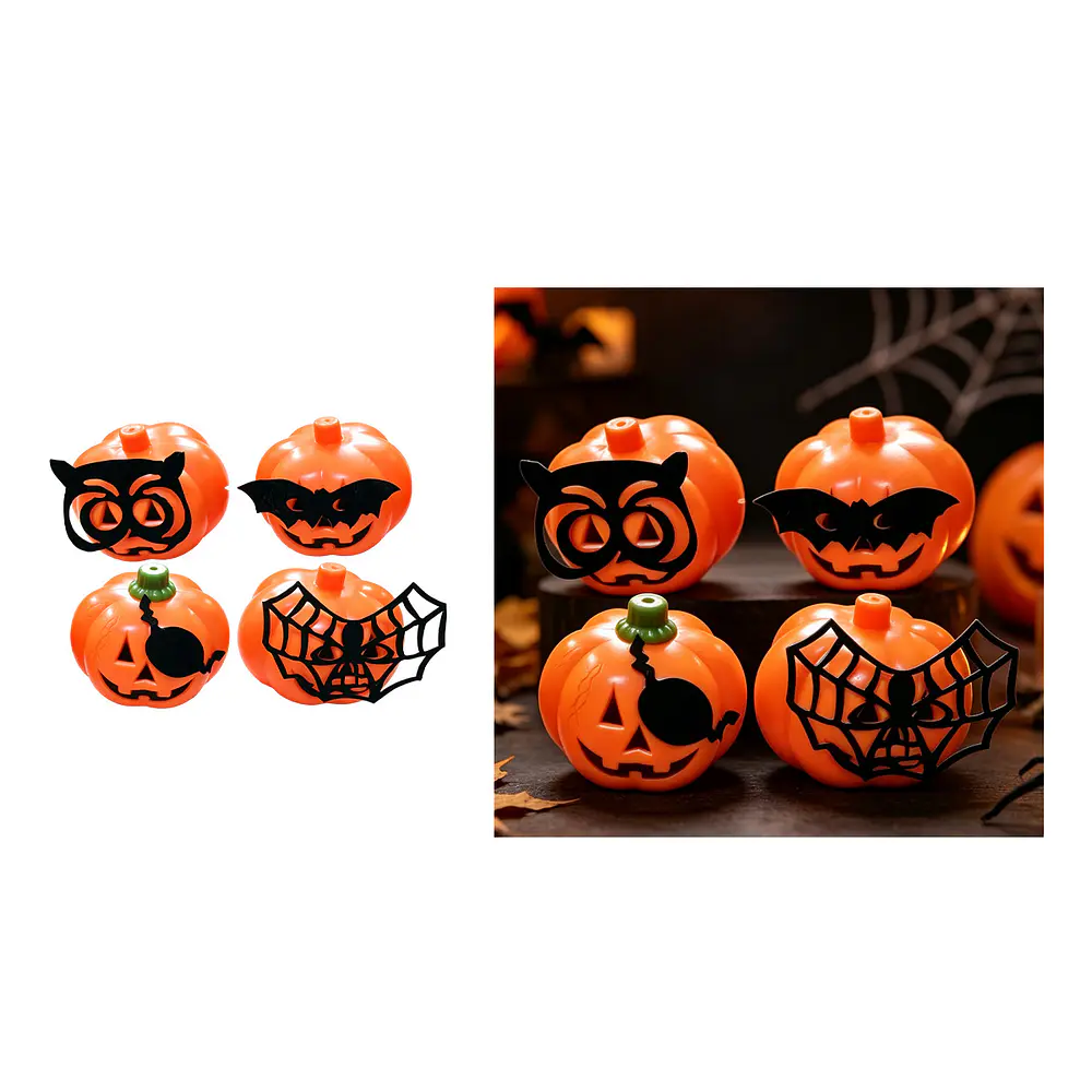 Mini calabazas decorativas Halloween con antifaces Diseño Aleatorio