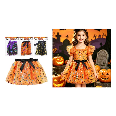 Falda tutú Halloween con lazo negro 30cm Color Aleatorio