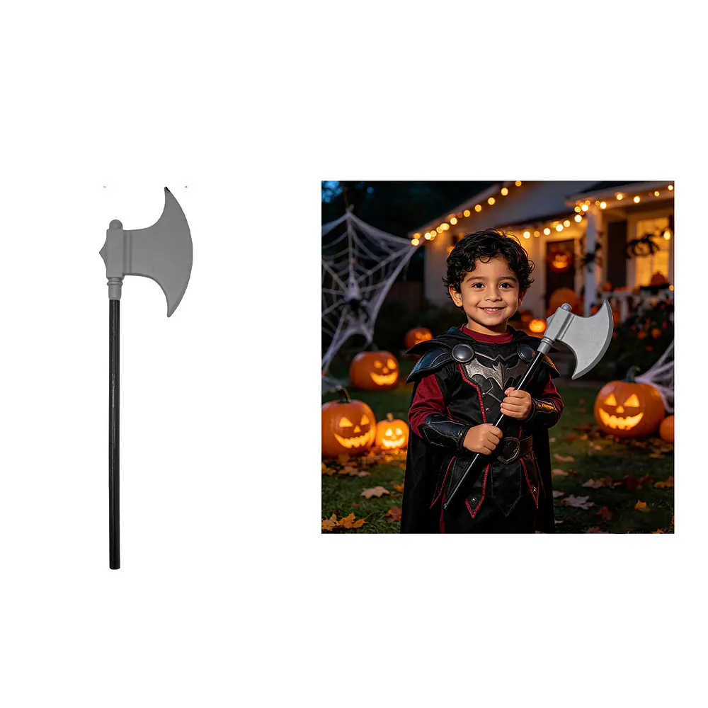 Hacha medieval de combate accesorio para disfraz 60*102cm