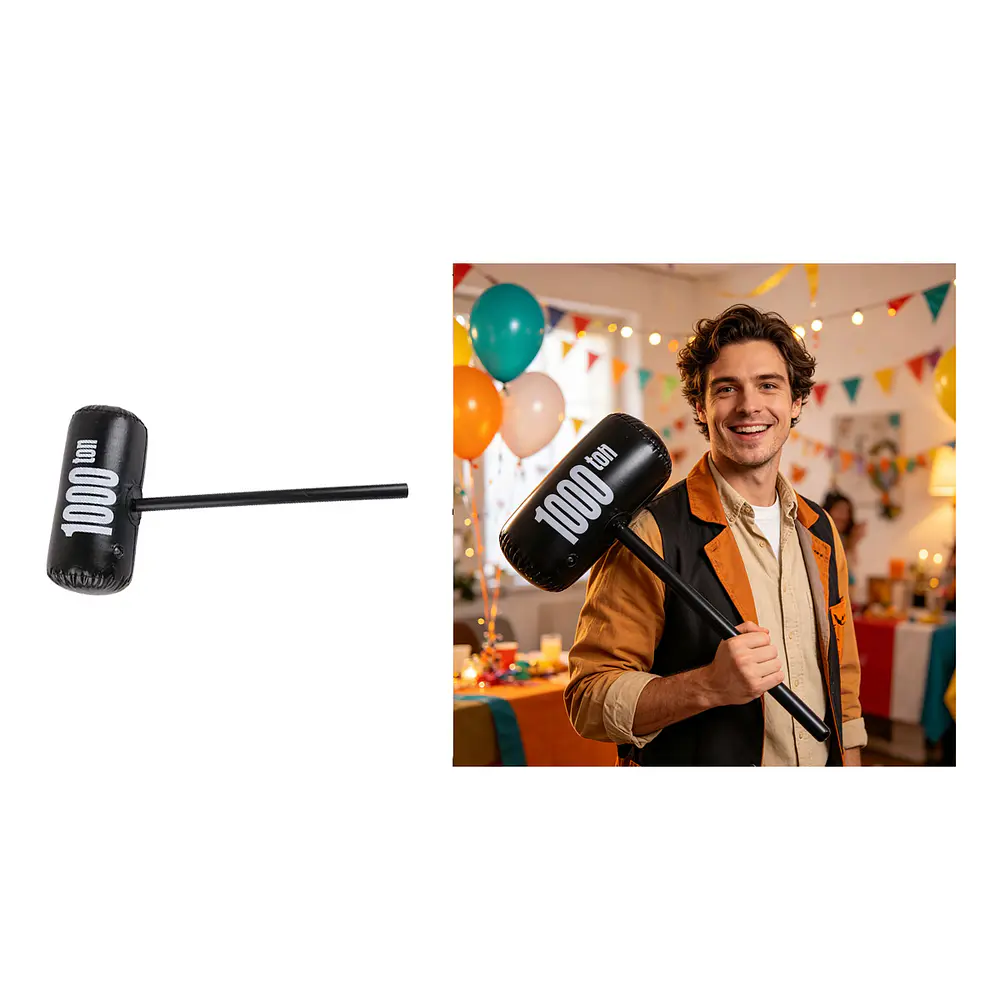 Martillo gigante inflable accesorio para disfraz y fiesta 102cm
