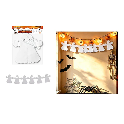 Guirnalda Halloween fantasmas colgantes 3m