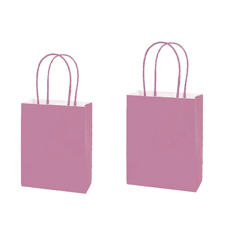 Bolsa de papel kraft lila macaron 21*27*11cm 12pcs
