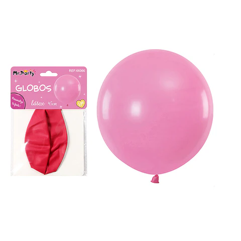 Globos de látex rojo rosa mate 45cm