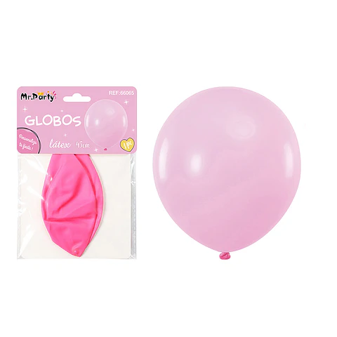 Globos de látex rosa mate 45cm