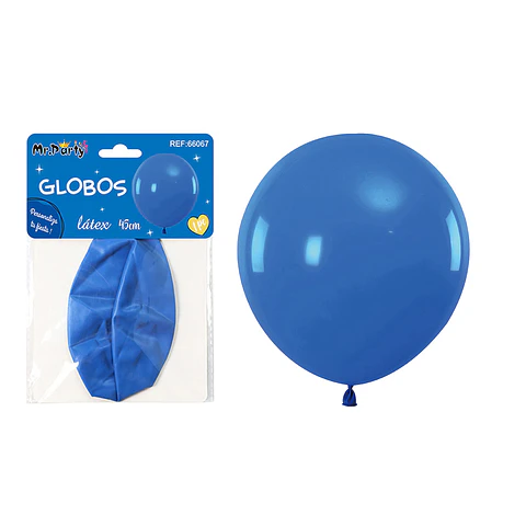 Globos de látex azul oscuro mate 45cm
