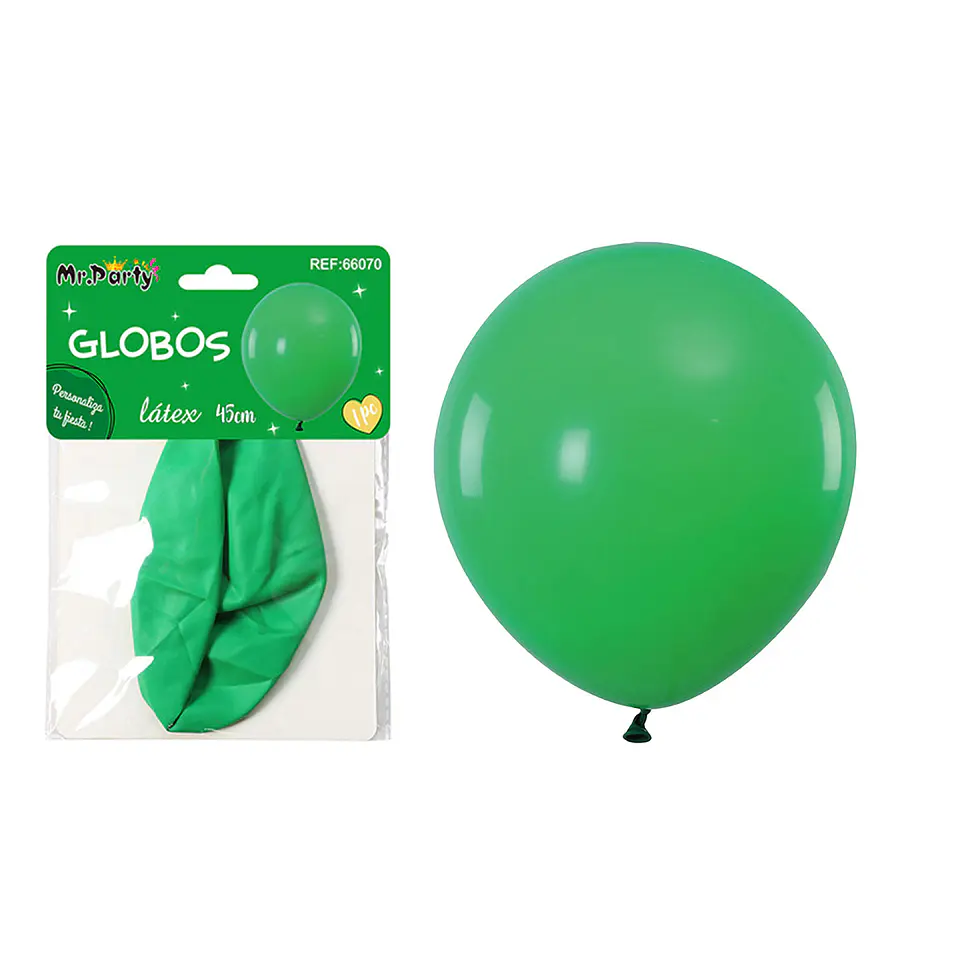 Globos de látex verde mate 45cm 1
